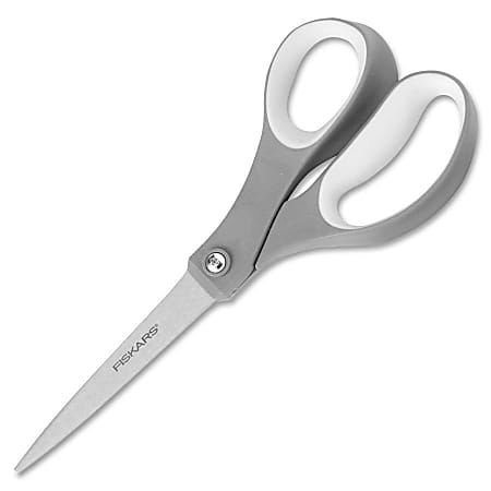 Fiskars® Softgrip® Scissors, 8", Pointed, Gray