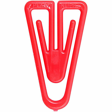 Baumgartens® Plastic Paper Clips, Box Of 200, Large, Assorted Colors