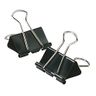 Office Depot® Brand Binder Clips, Small, 3/4" Wide, 3/8" Capacity, Black, 12 Clips Per Box, Pack Of